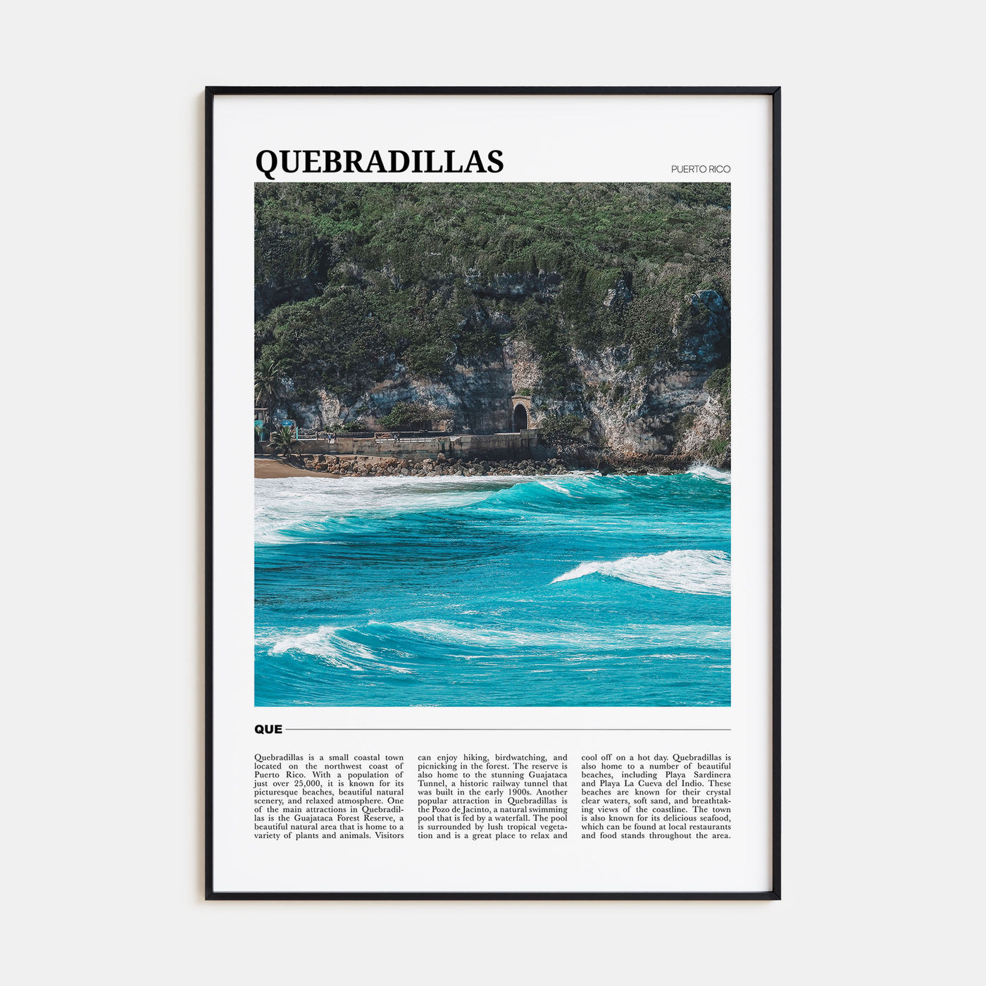 Quebradillas Travel Color Poster