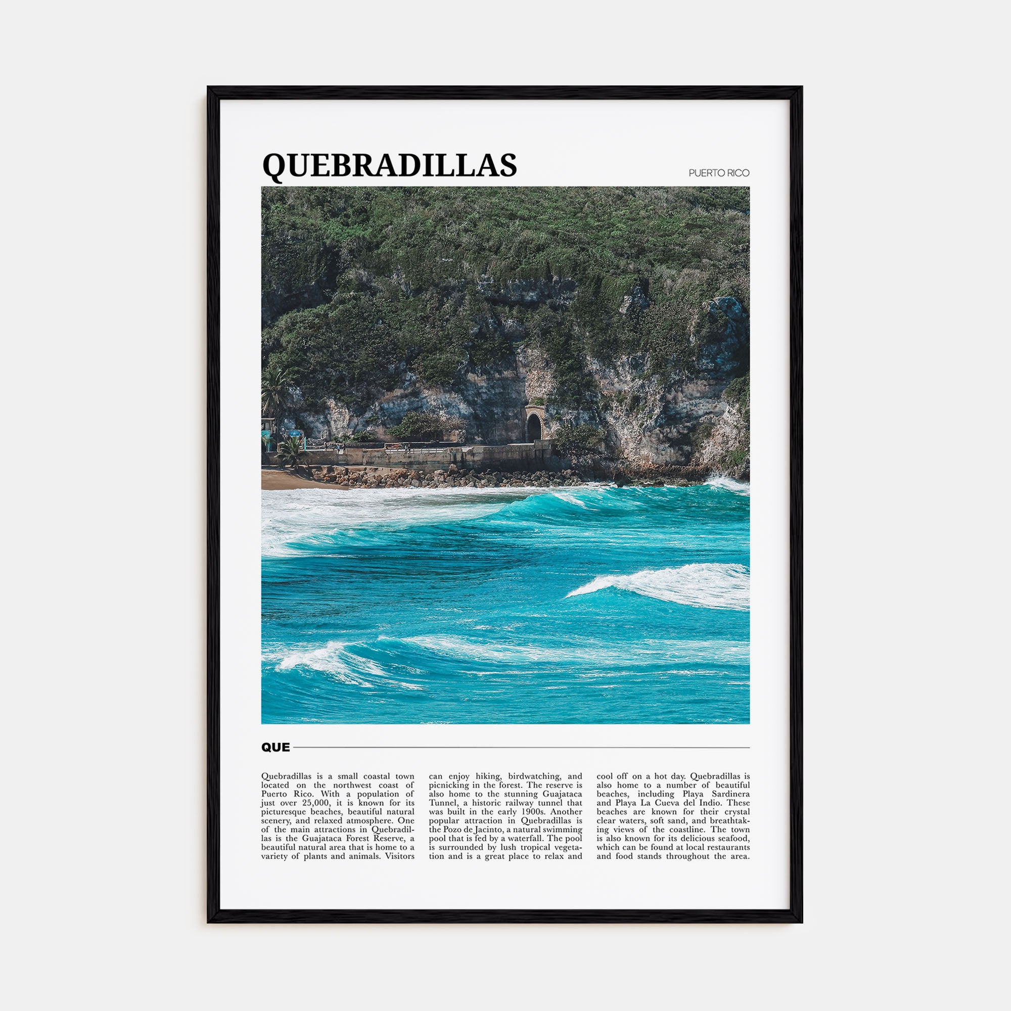 Quebradillas Travel Color Poster