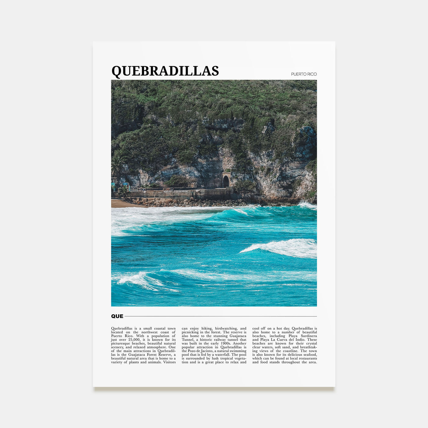 Quebradillas Travel Color Poster