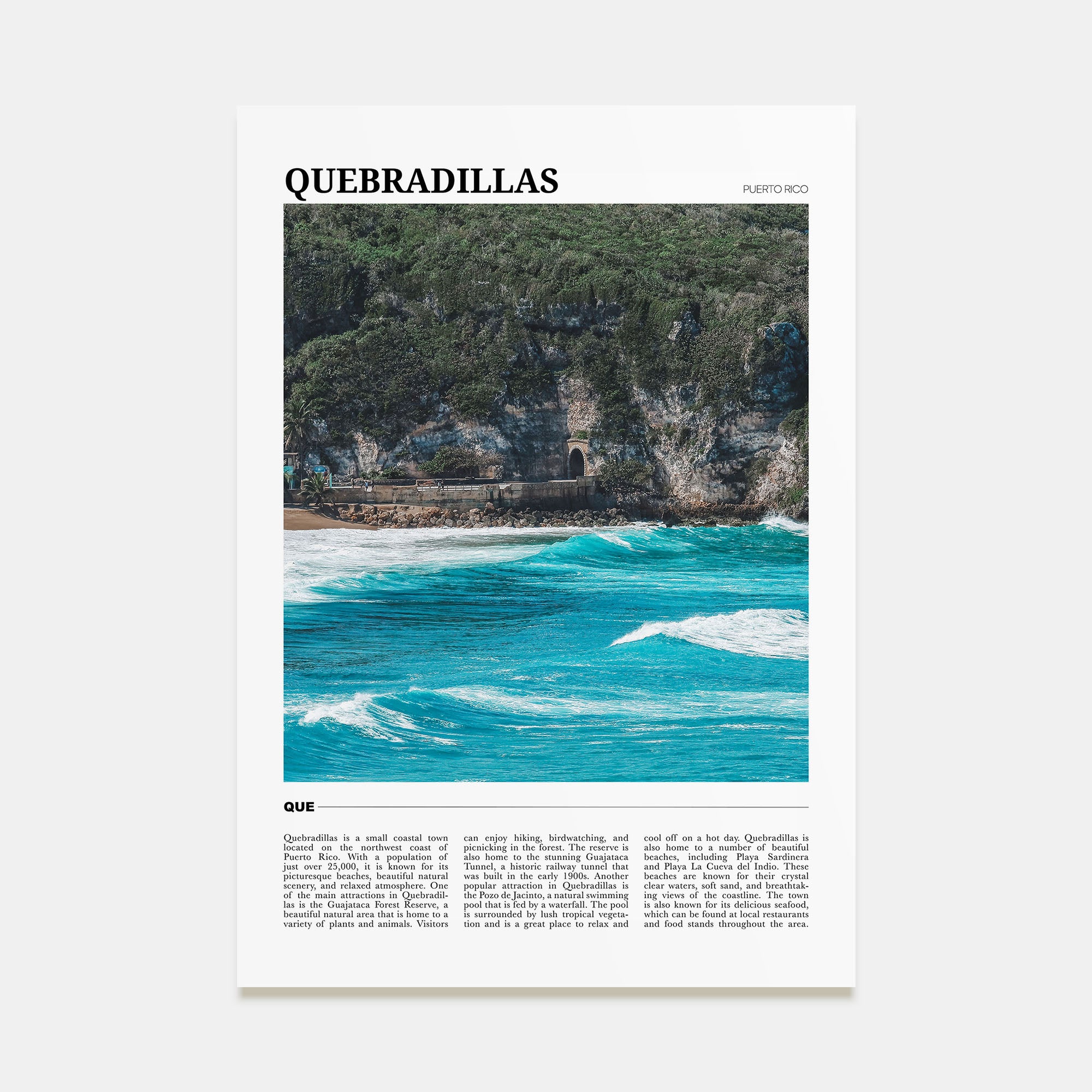Quebradillas Travel Color Poster