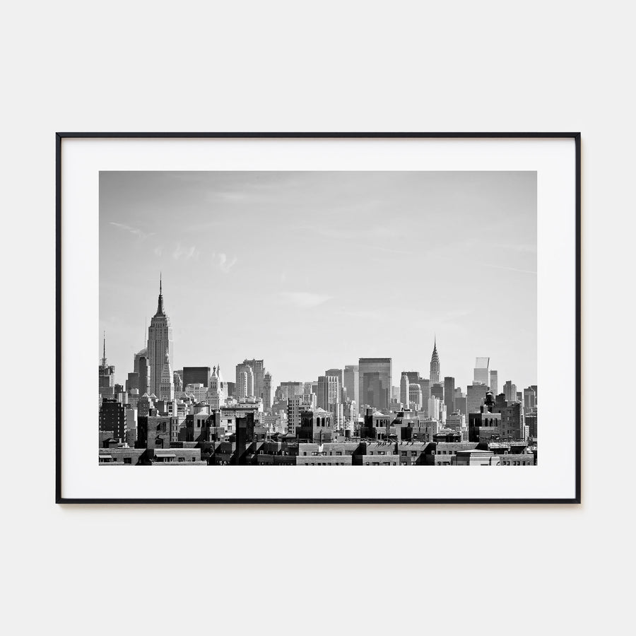 Queens, New York Landscape B&W Poster
