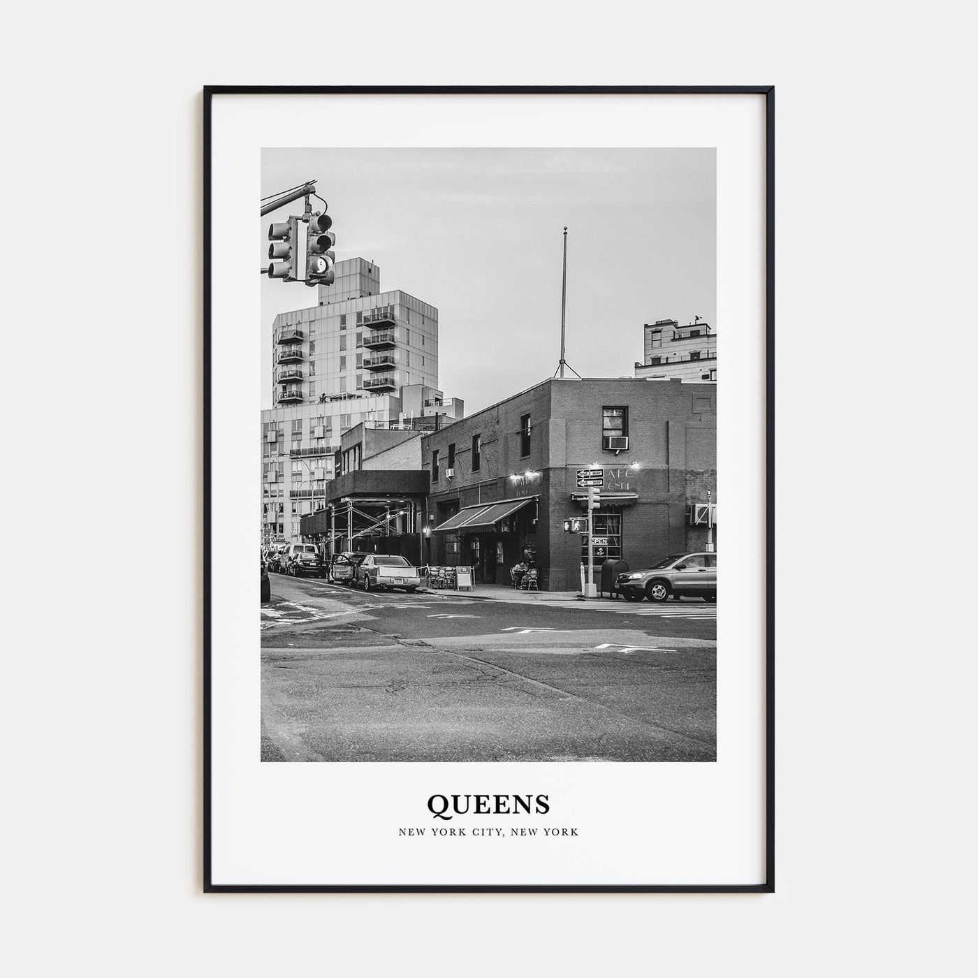 Queens, New York Portrait B&W No 2 Poster