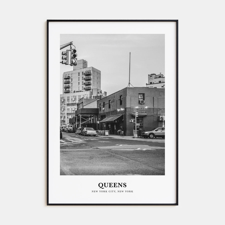 Queens, New York Portrait B&W No 2 Poster