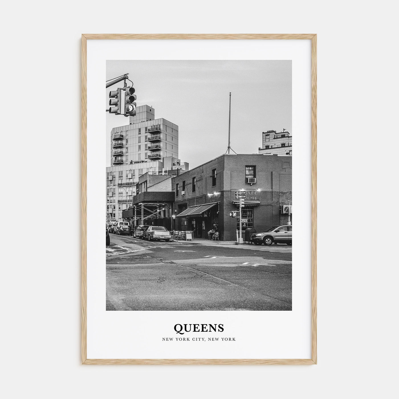 Queens, New York Portrait B&W No 2 Poster