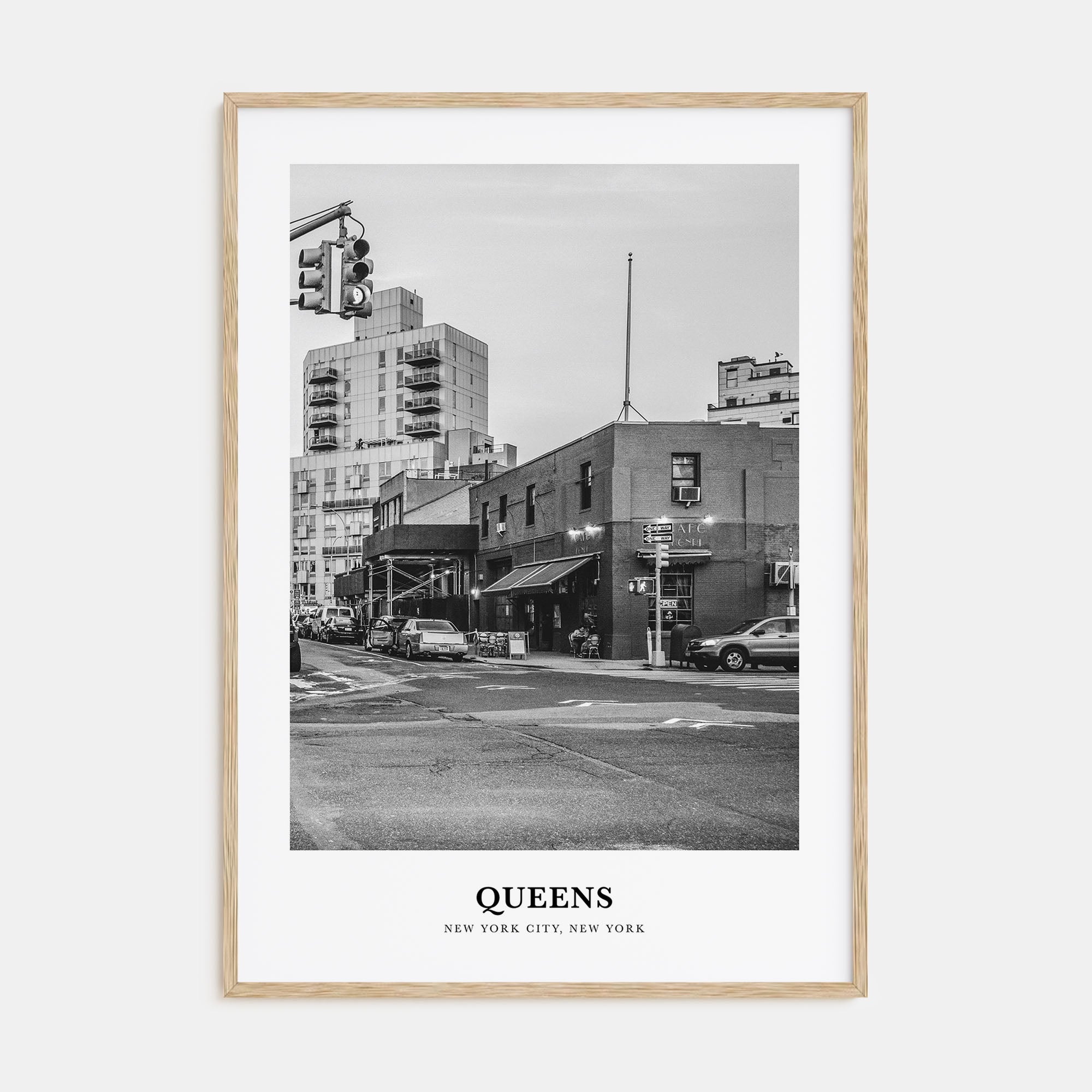 Queens, New York Portrait B&W No 2 Poster