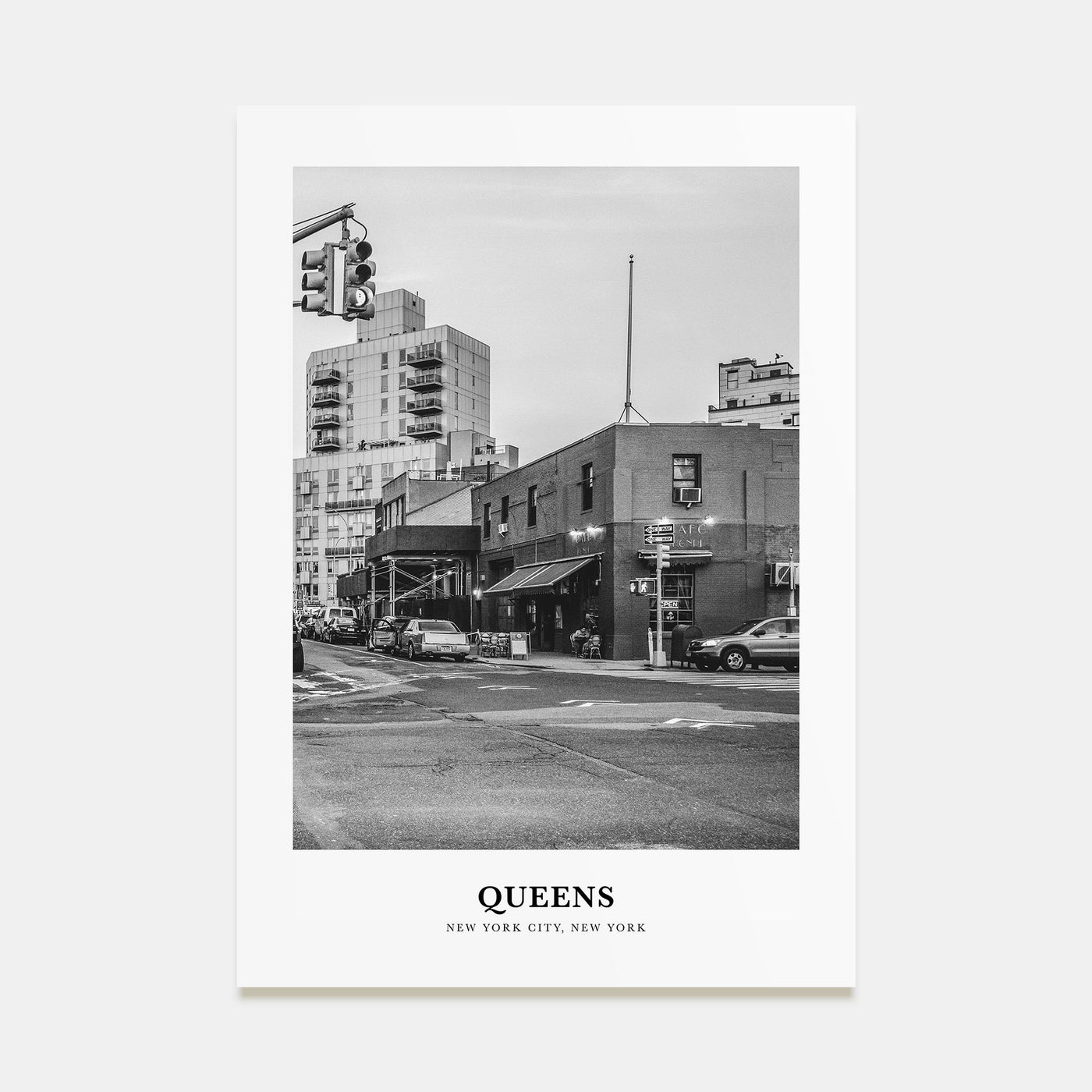 Queens, New York Portrait B&W No 2 Poster