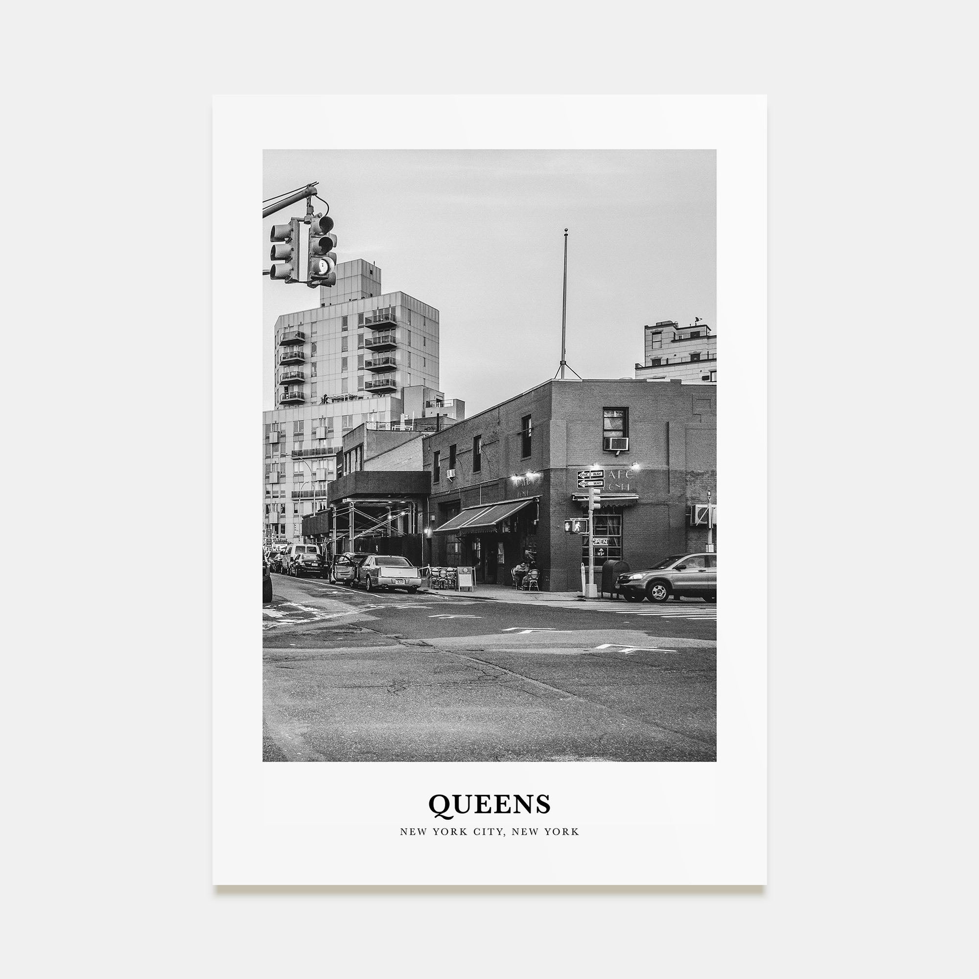 Queens, New York Portrait B&W No 2 Poster