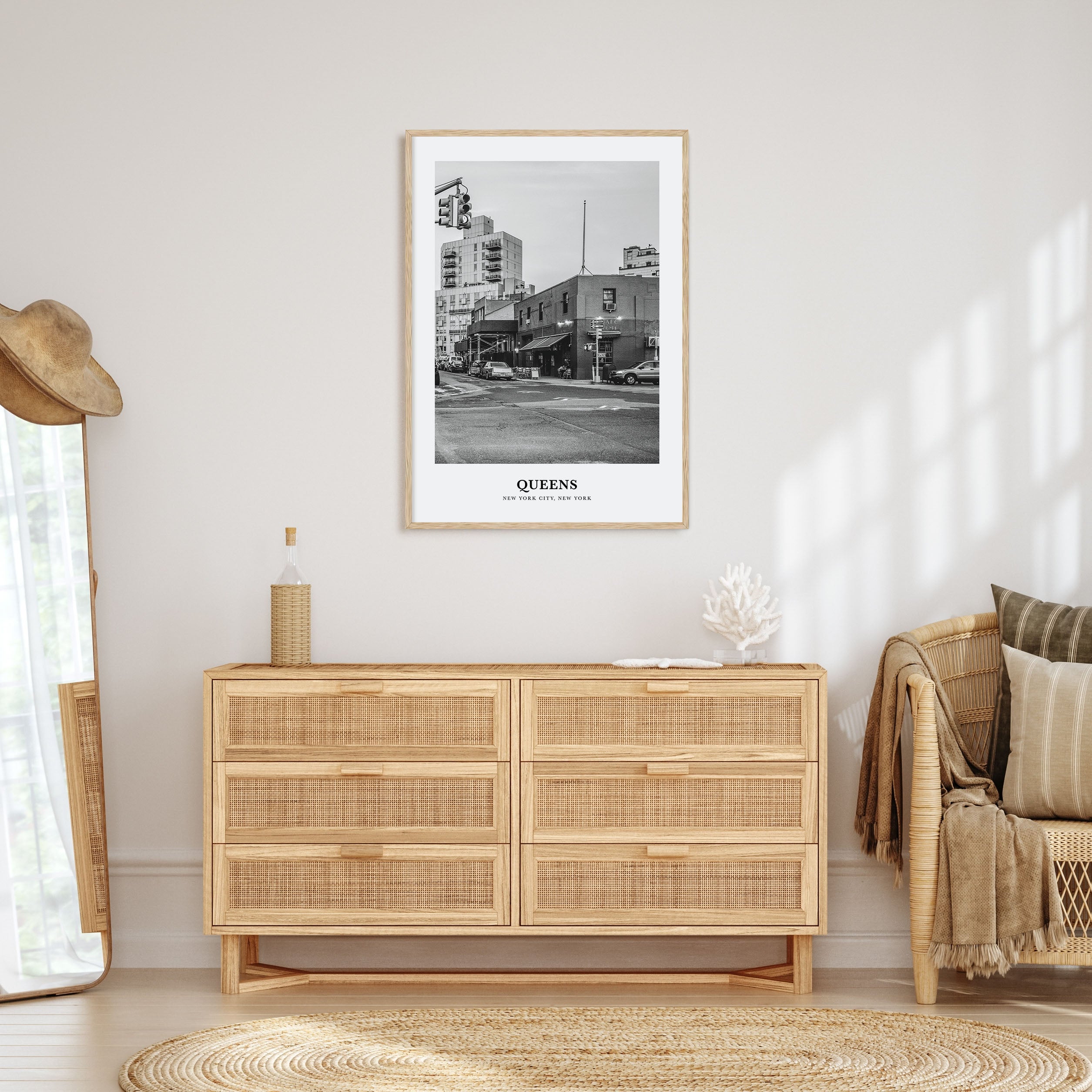 Queens, New York Portrait B&W No 2 Poster