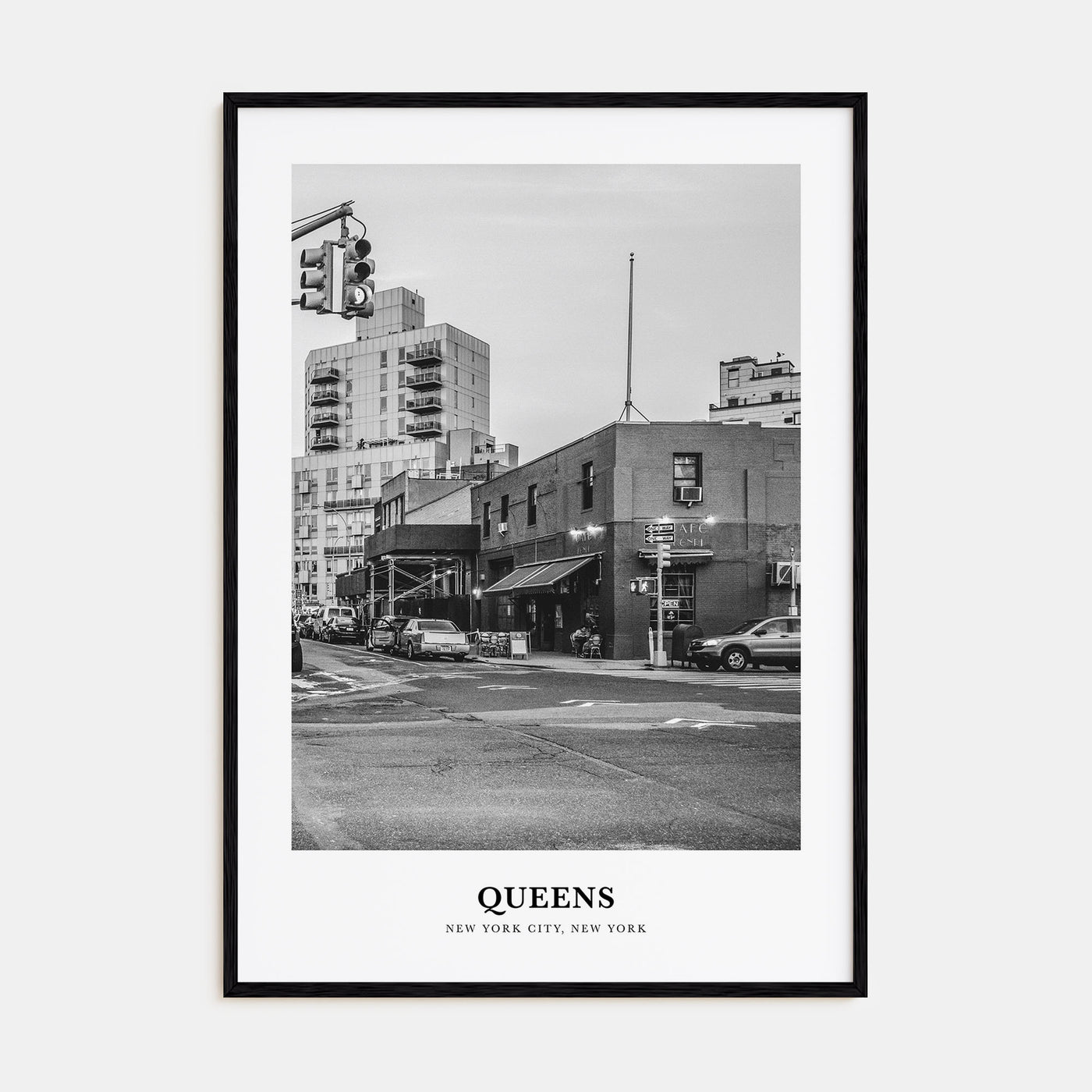 Queens, New York Portrait B&W No 2 Poster