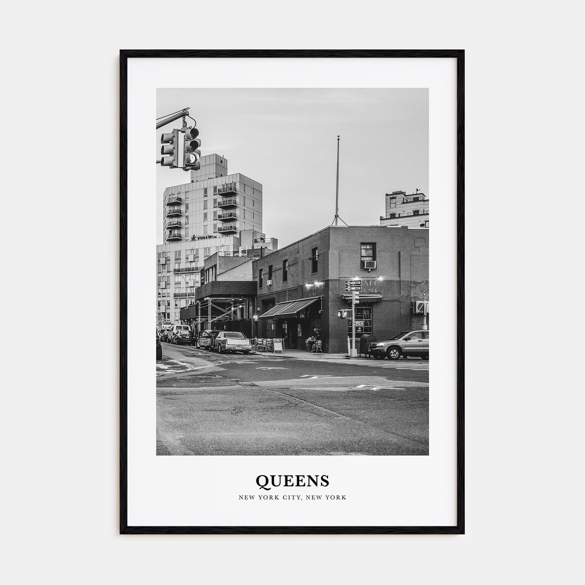 Queens, New York Portrait B&W No 2 Poster