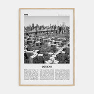 Queens, New York Travel B&W No 1 Poster