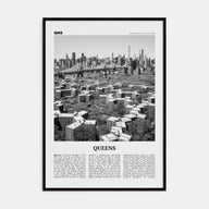 Queens, New York Travel B&W No 1 Poster