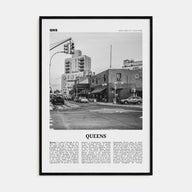 Queens, New York Travel B&W No 2 Poster