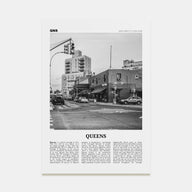 Queens, New York Travel B&W No 2 Poster
