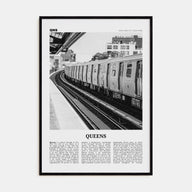 Queens, New York Travel B&W No 3 Poster