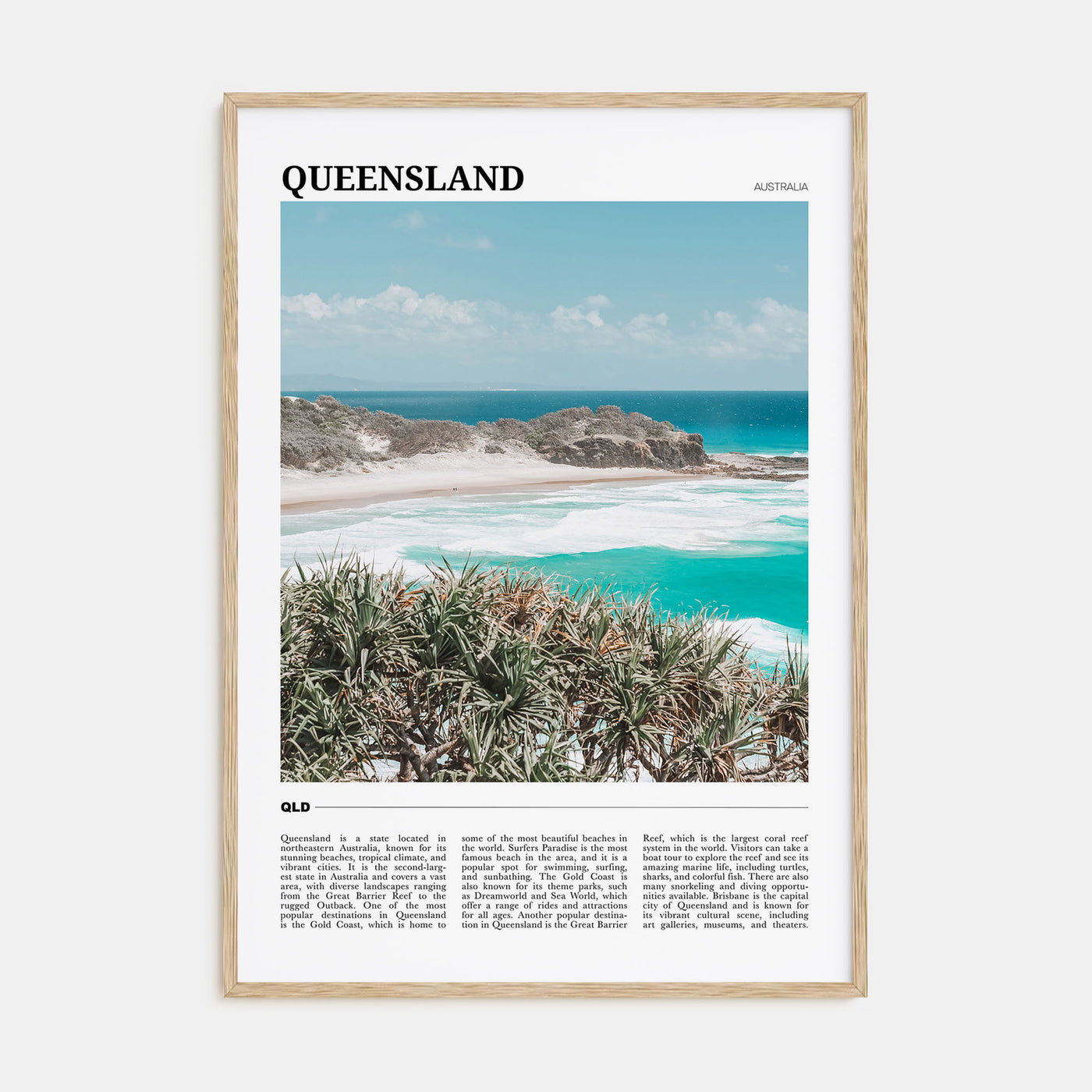 Queensland Travel Color Poster