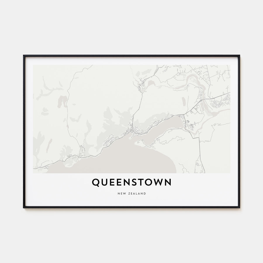 Queenstown Map Landscape Poster