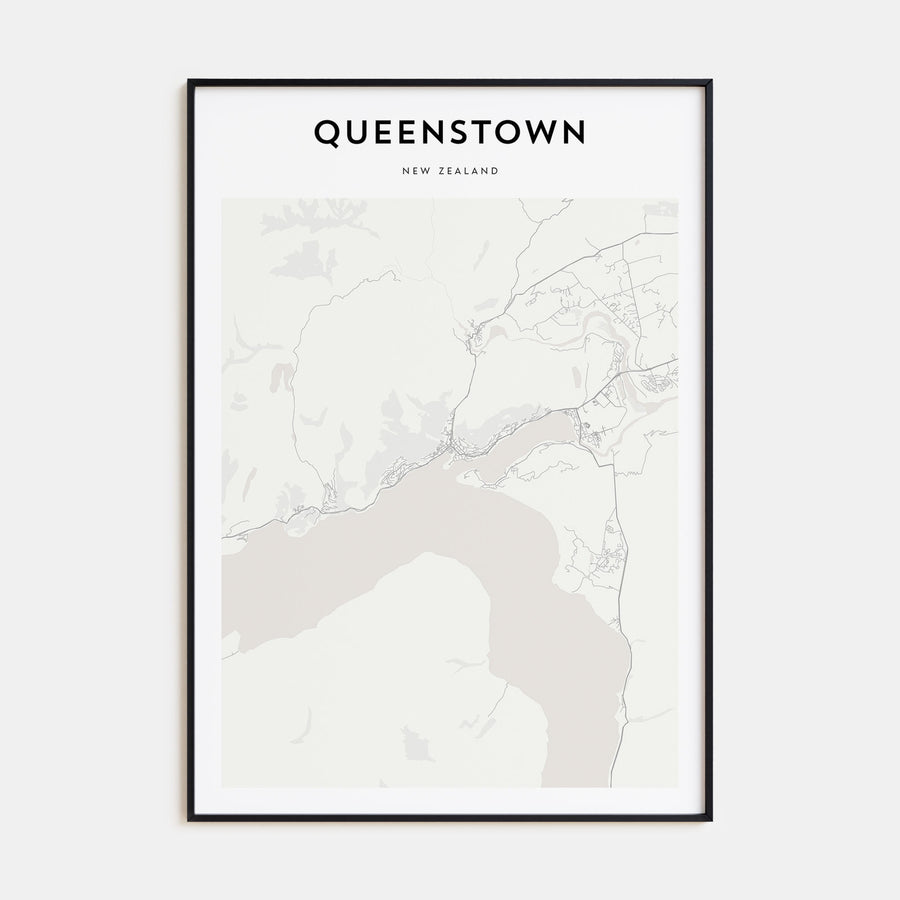 Queenstown Map Portrait Poster