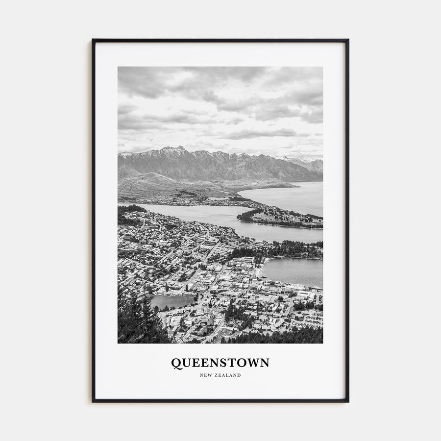 Queenstown Portrait B&W Poster