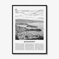 Queenstown Print Black and White, Queenstown Wall Art, Queenstown Poster, Queenstown Photo, Queenstown Wall Decor, New Zealand, Oceania