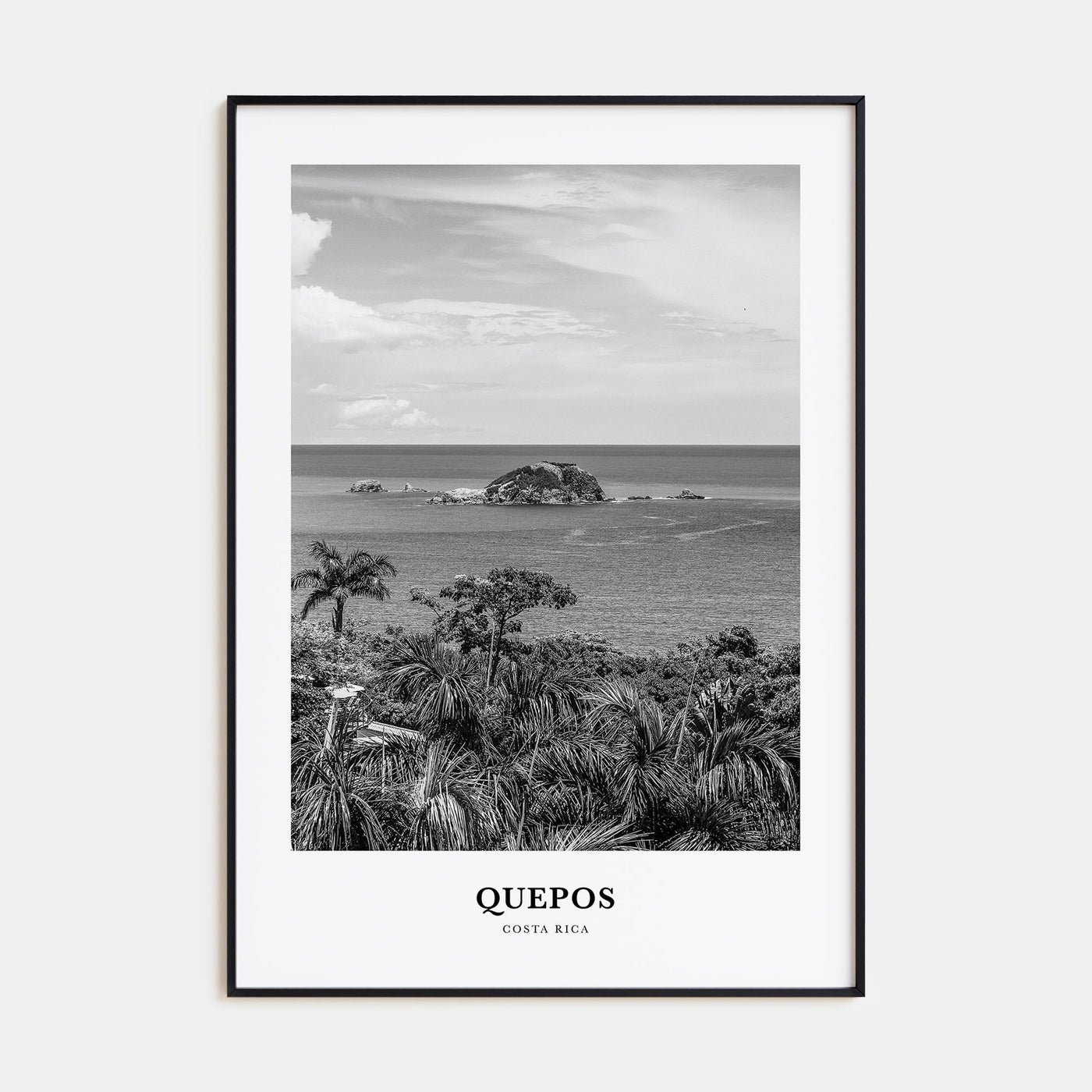 Quepos Portrait B&W Poster
