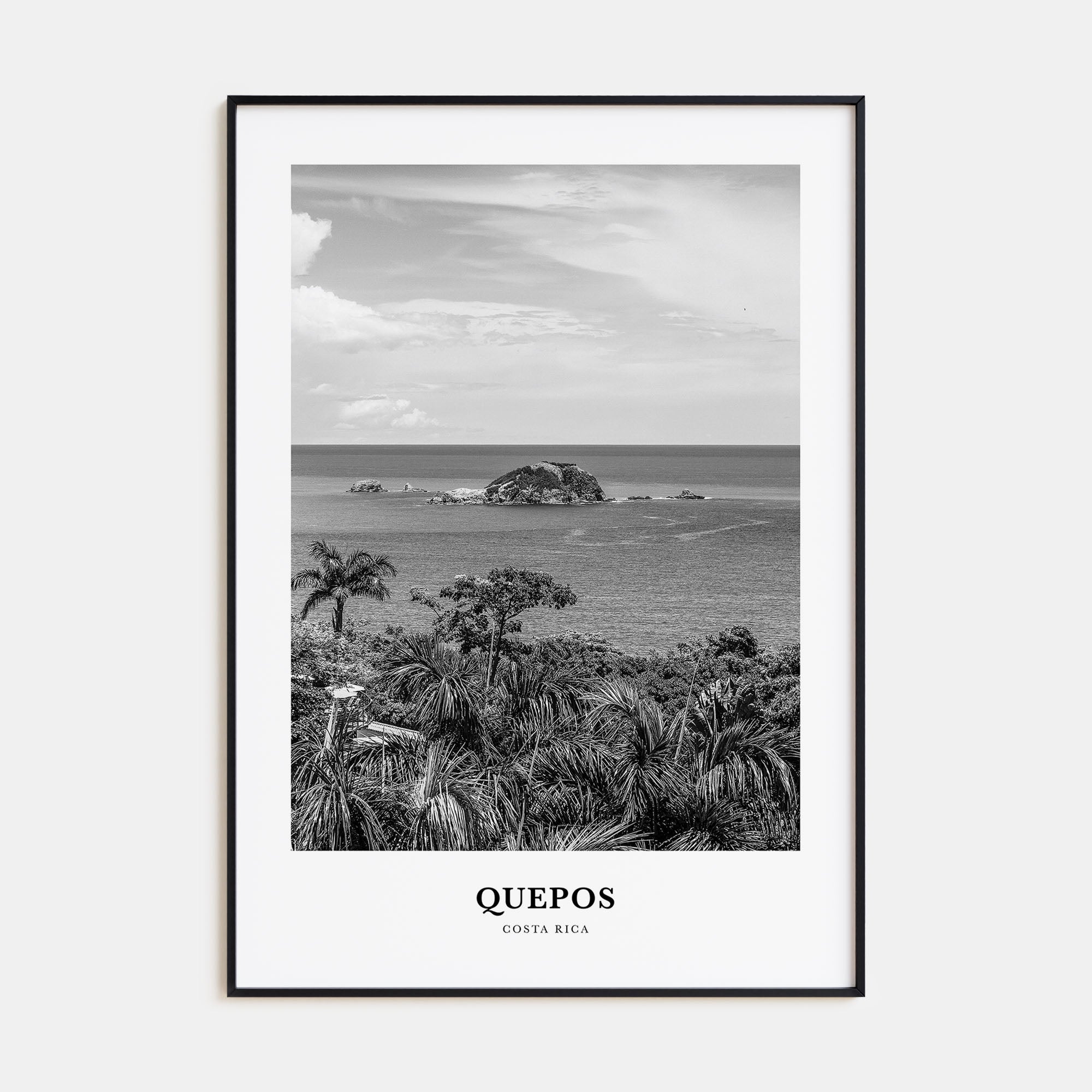 Quepos Portrait B&W Poster