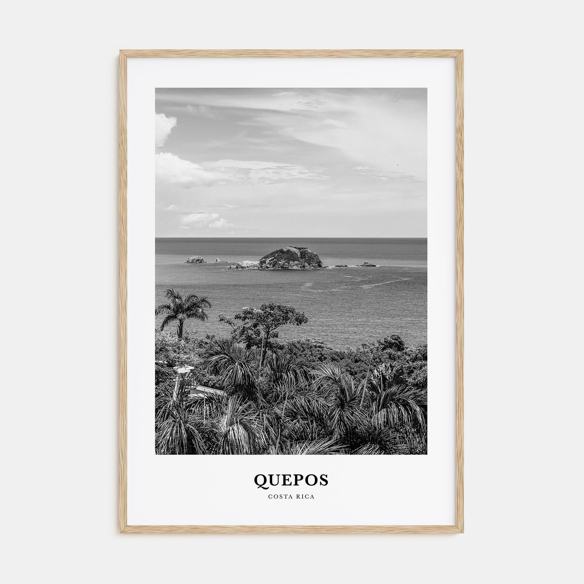 Quepos Portrait B&W Poster