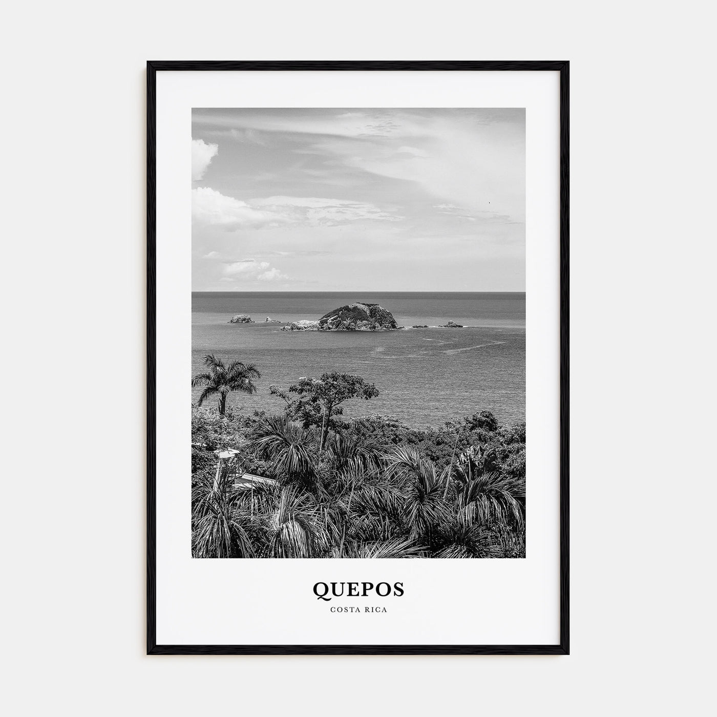 Quepos Portrait B&W Poster
