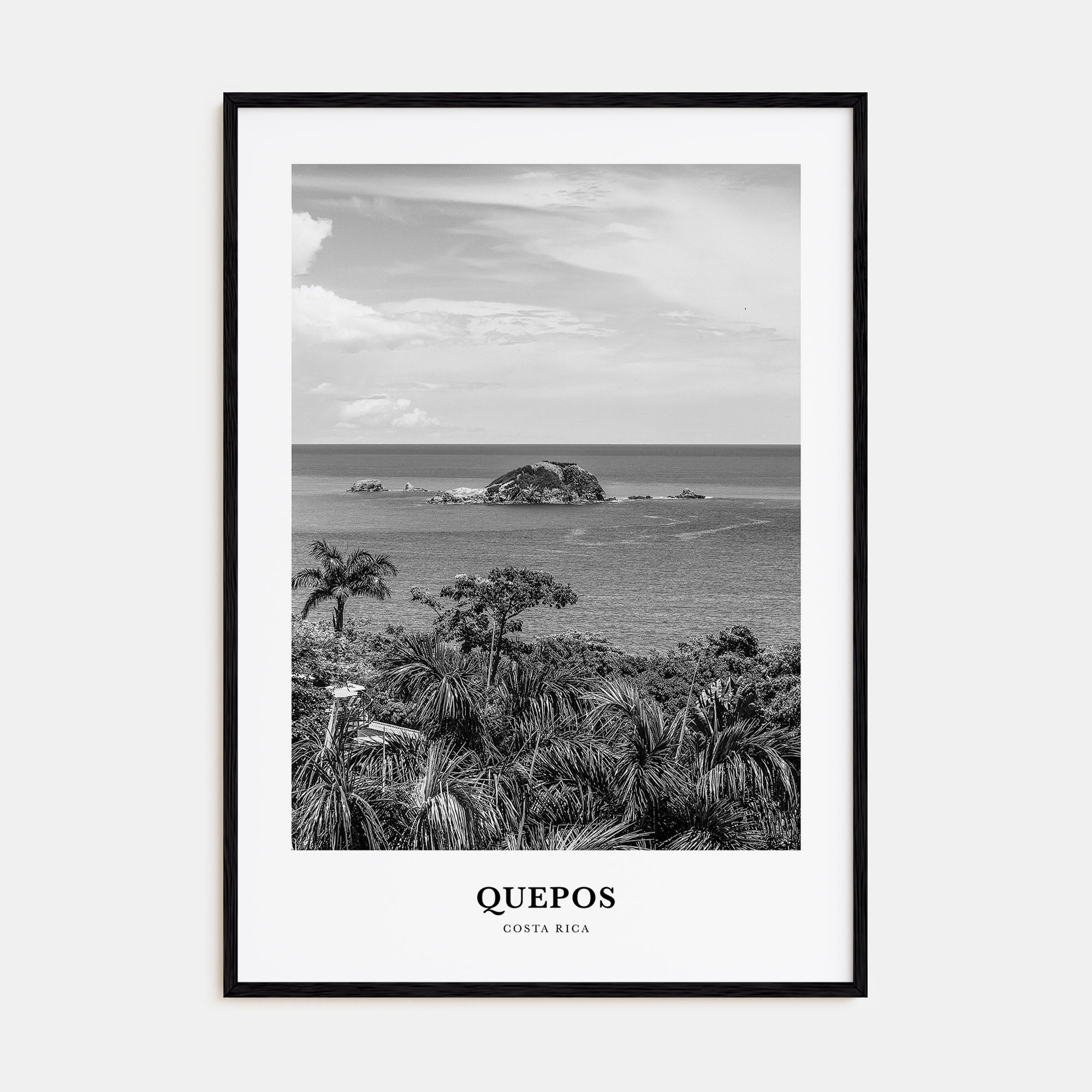 Quepos Portrait B&W Poster