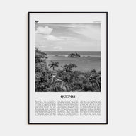 Quepos Travel B&W Poster