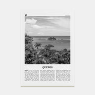 Quepos Travel B&W Poster