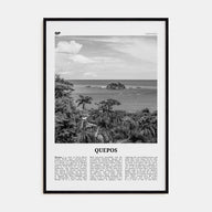 Quepos Travel B&W Poster