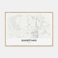 Querétaro Map Landscape Poster