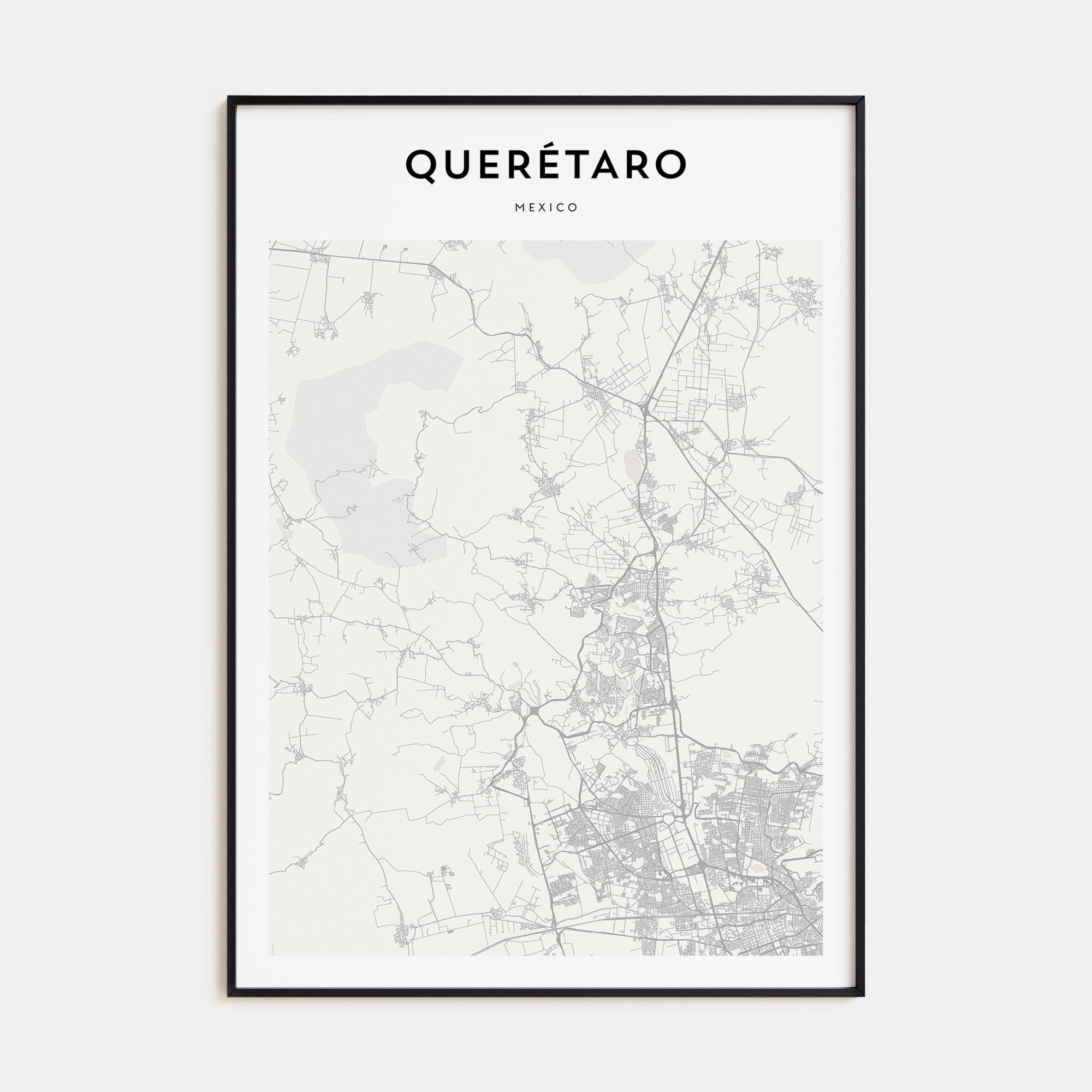 Querétaro Map Portrait Poster