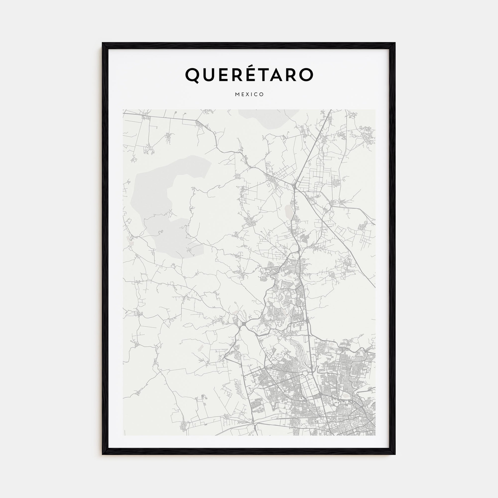 Querétaro Map Portrait Poster