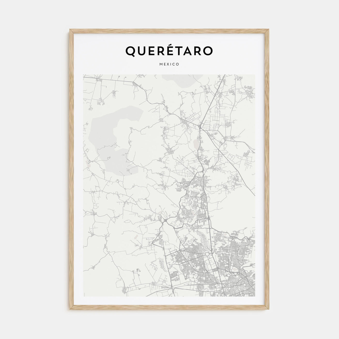 Querétaro Map Portrait Poster