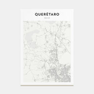 Querétaro Map Portrait Poster