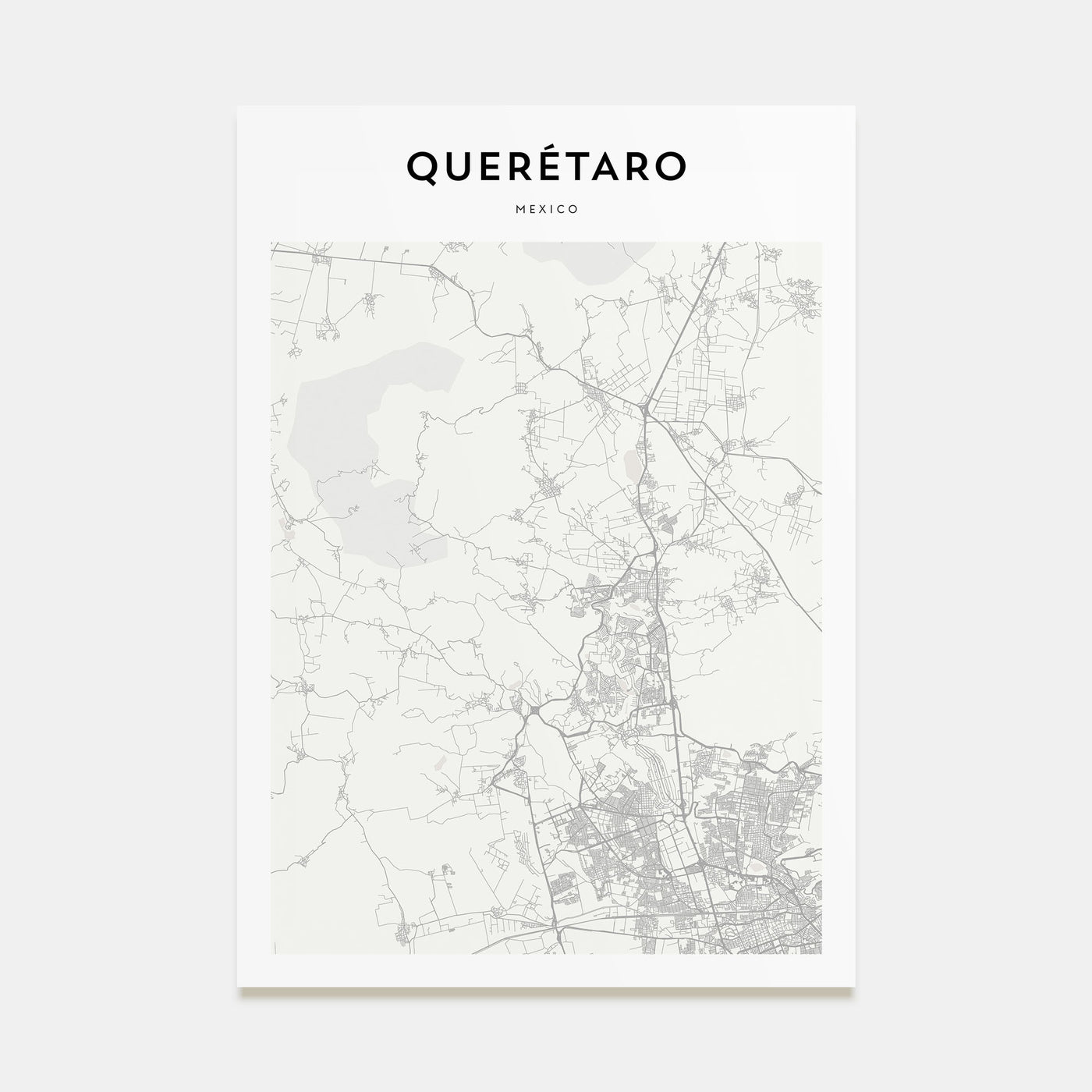 Querétaro Map Portrait Poster