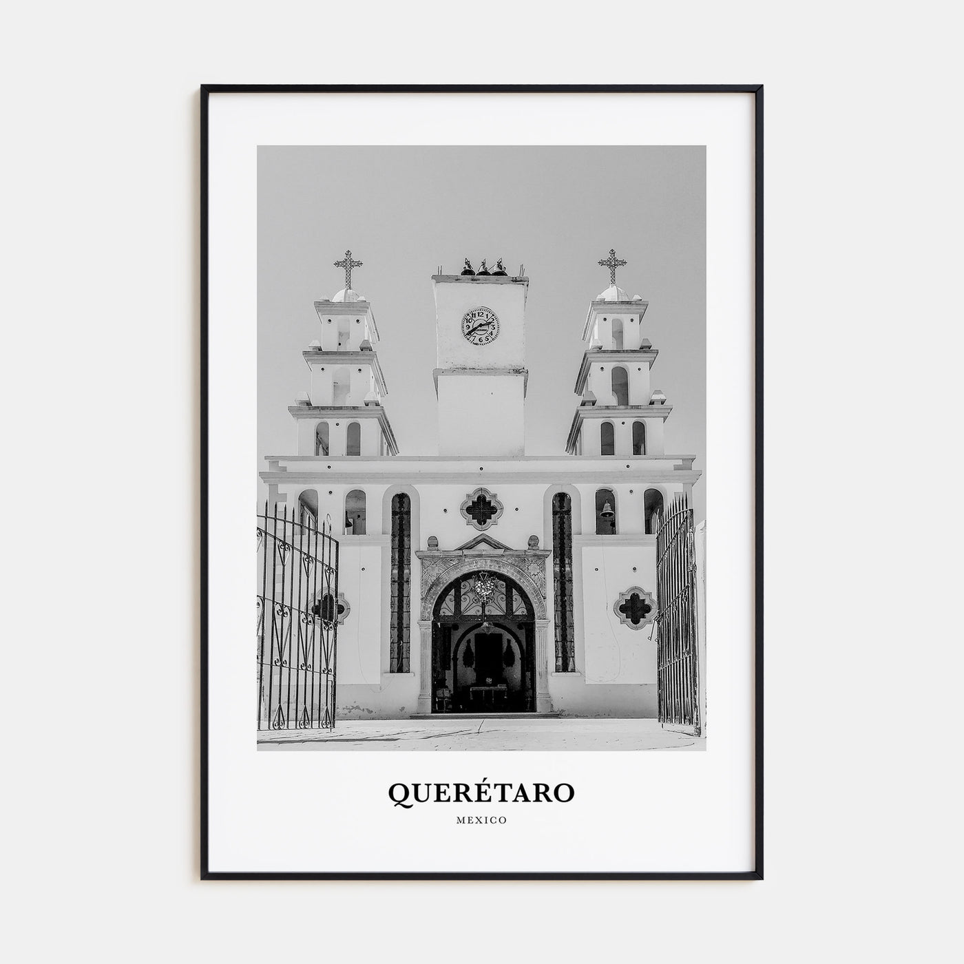 Querétaro Portrait B&W Poster