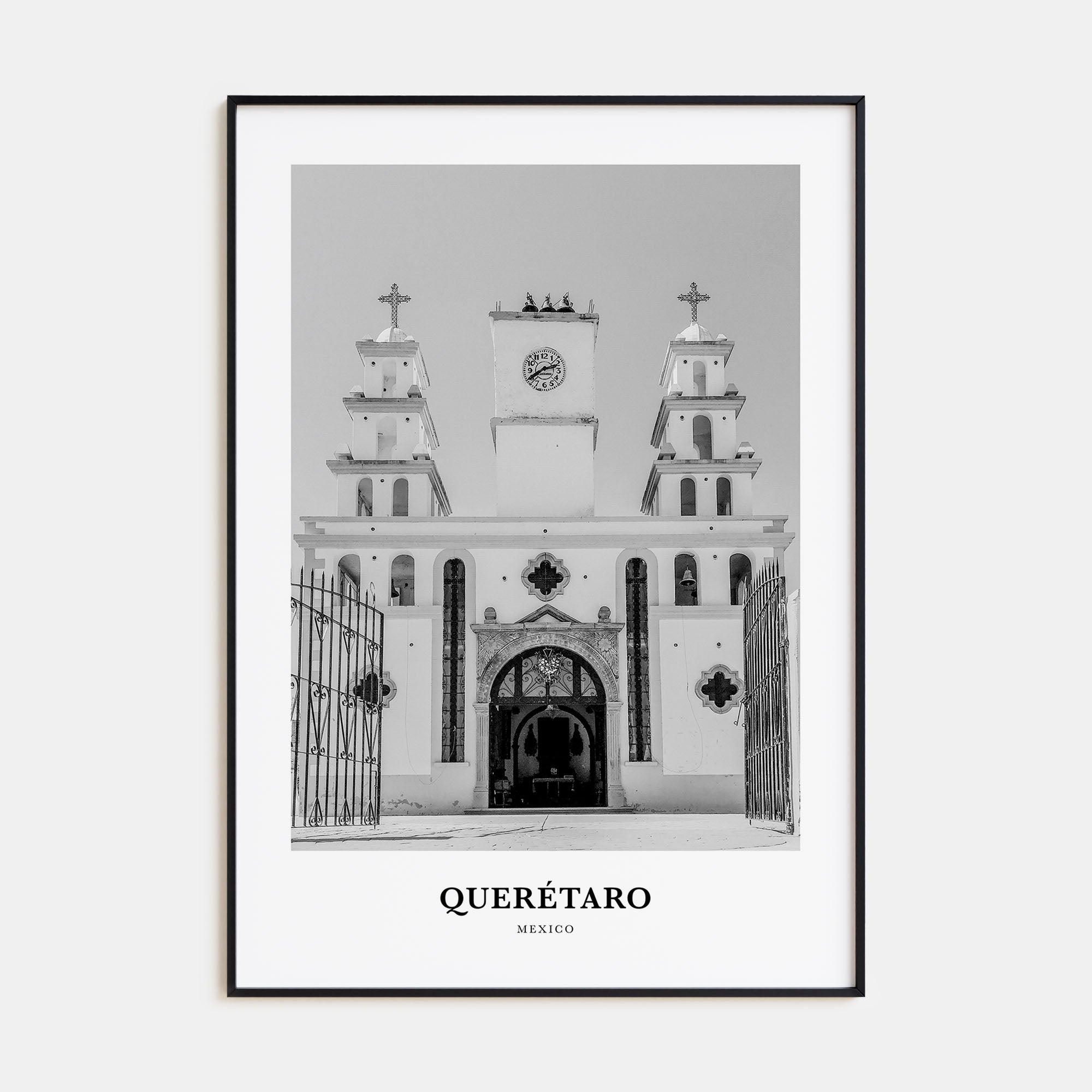 Querétaro Portrait B&W Poster