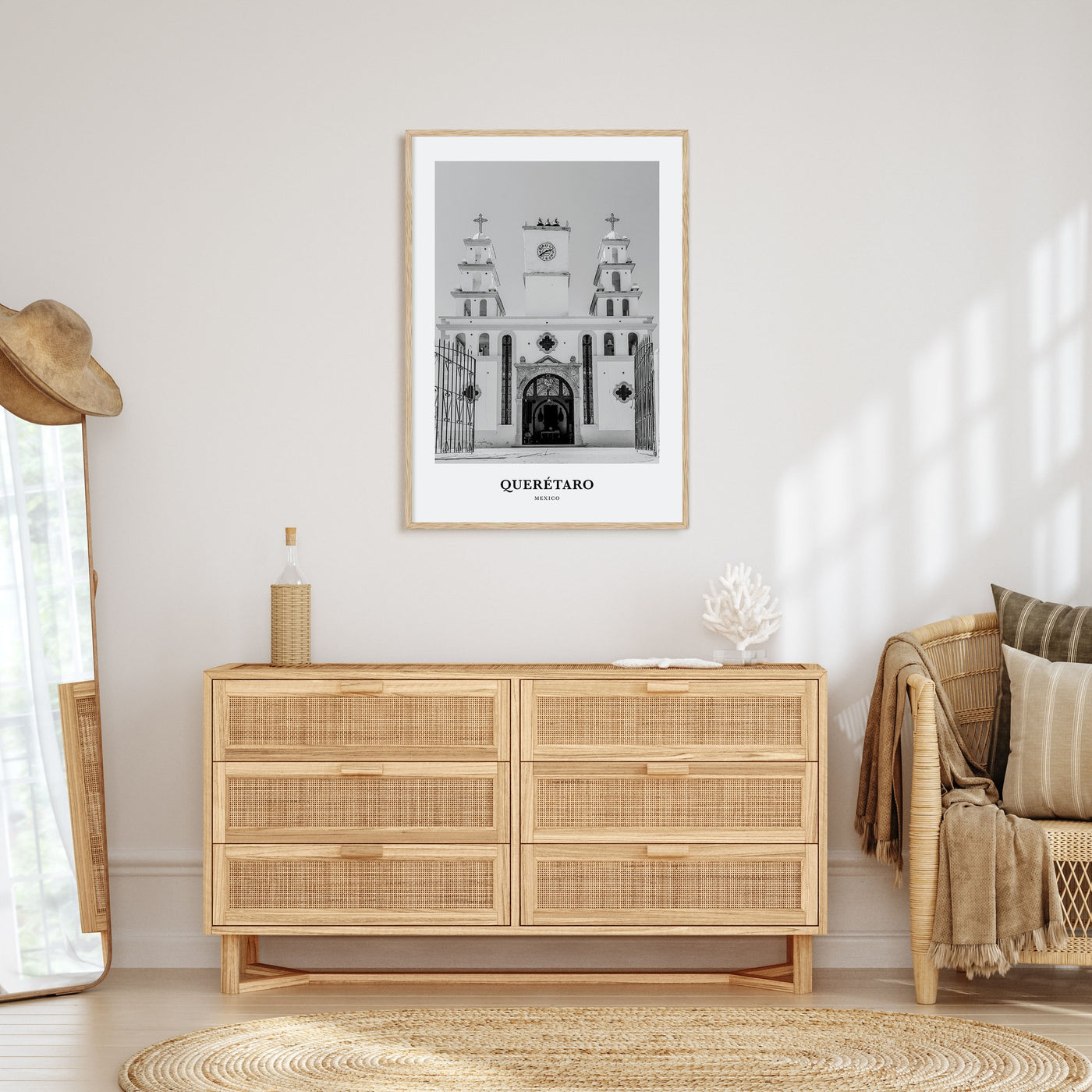 Querétaro Portrait B&W Poster