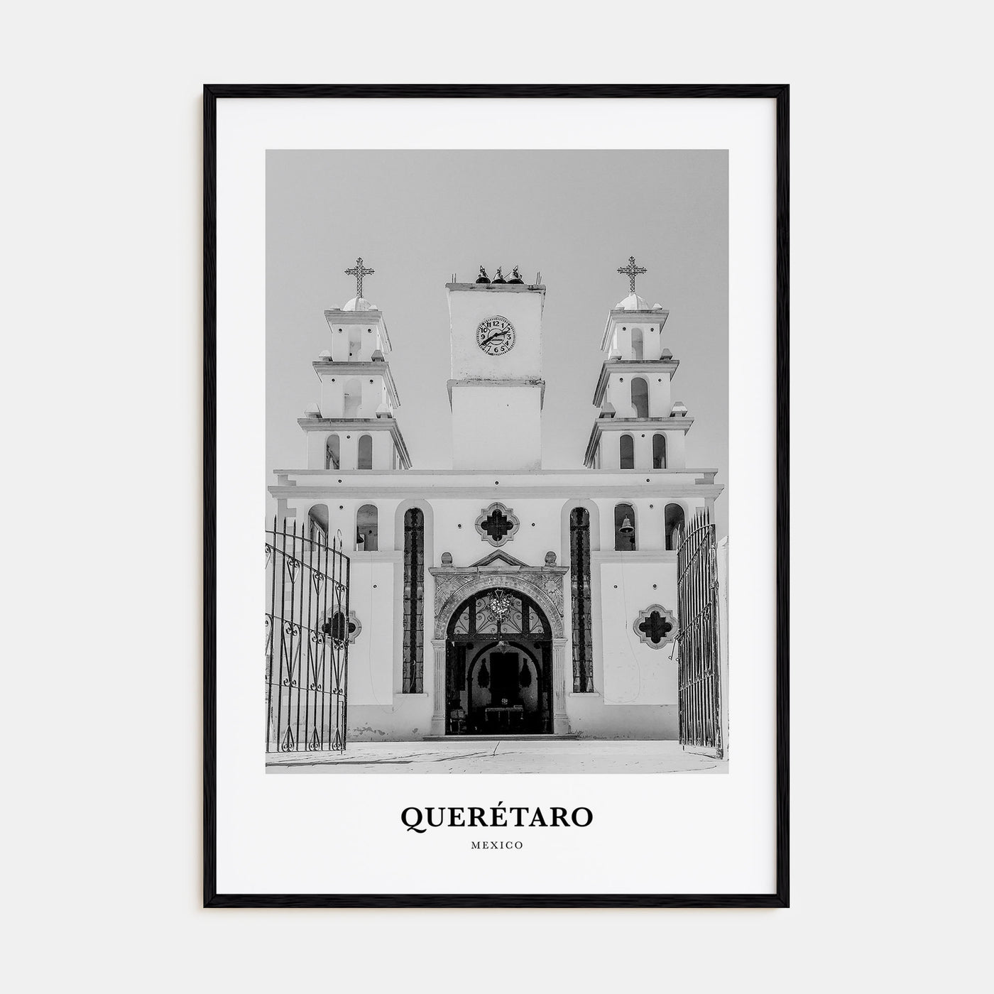 Querétaro Portrait B&W Poster