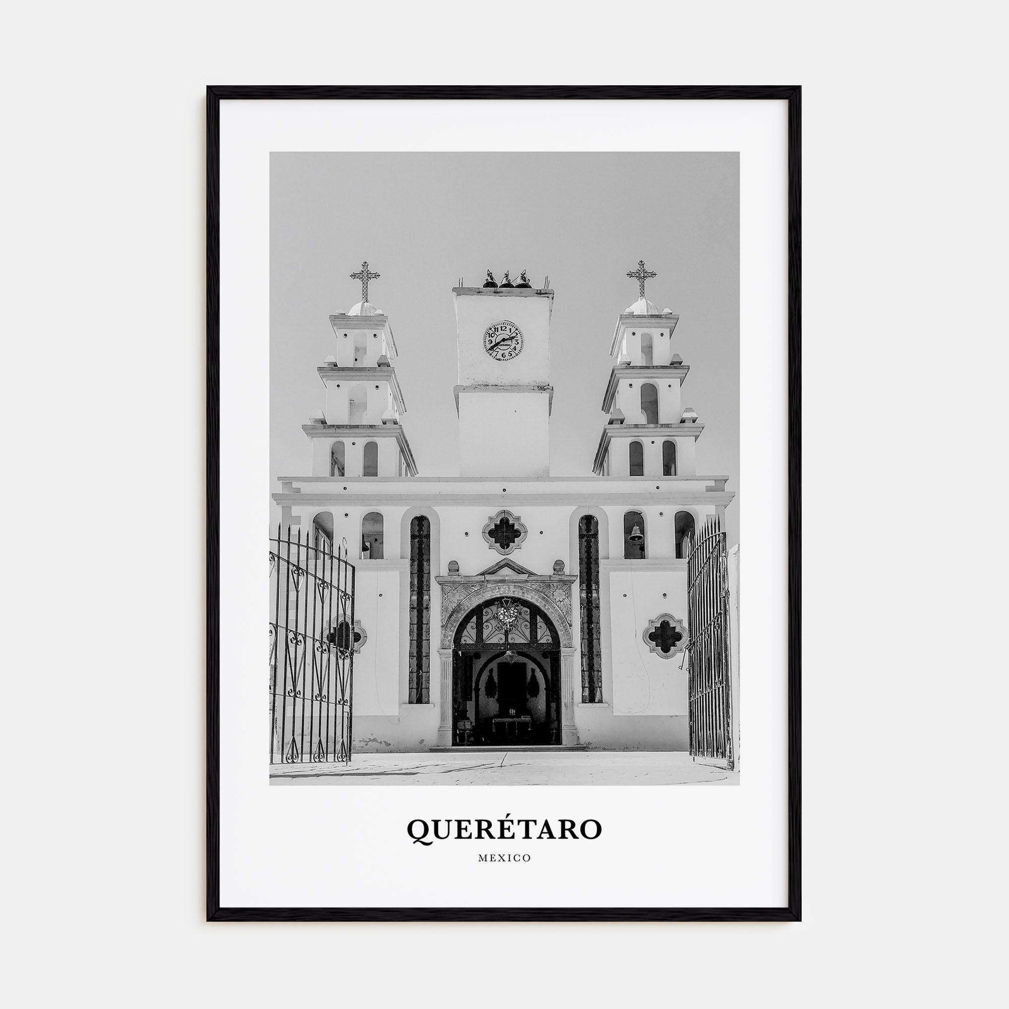 Querétaro Portrait B&W Poster