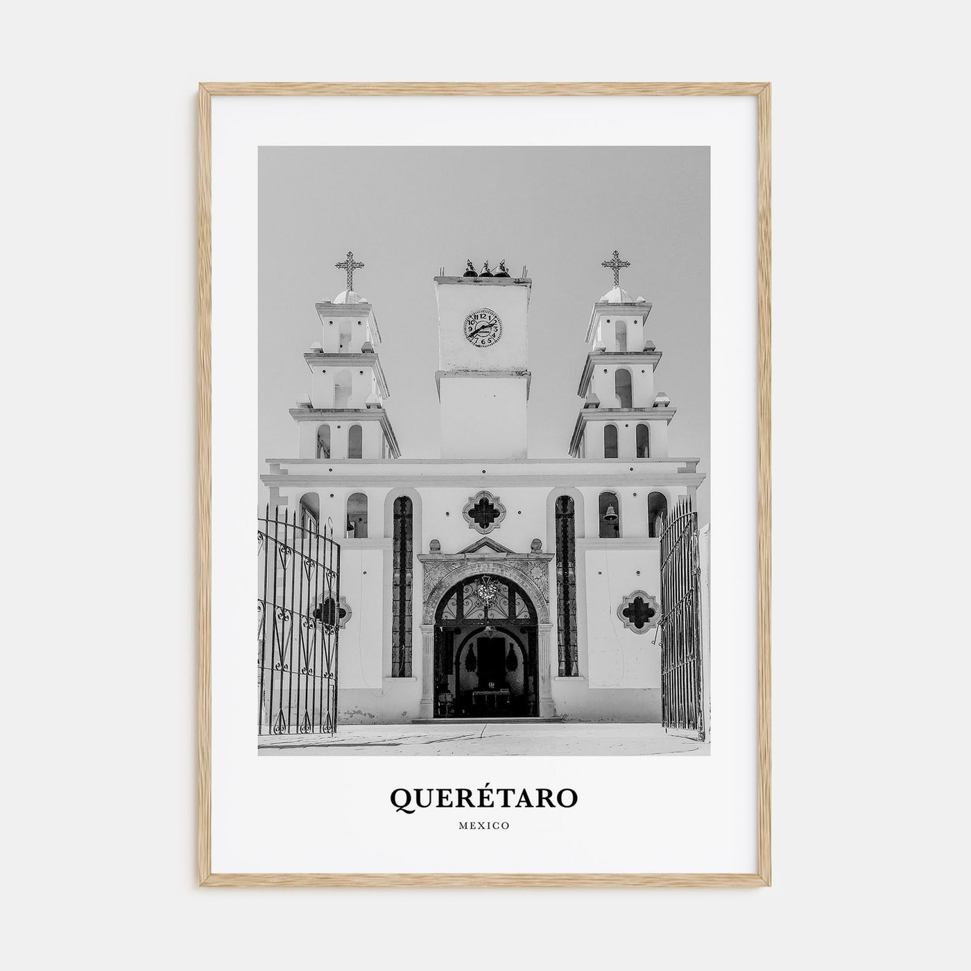 Querétaro Portrait B&W Poster
