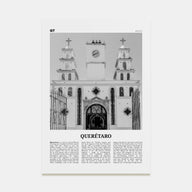 Querétaro Travel B&W Poster