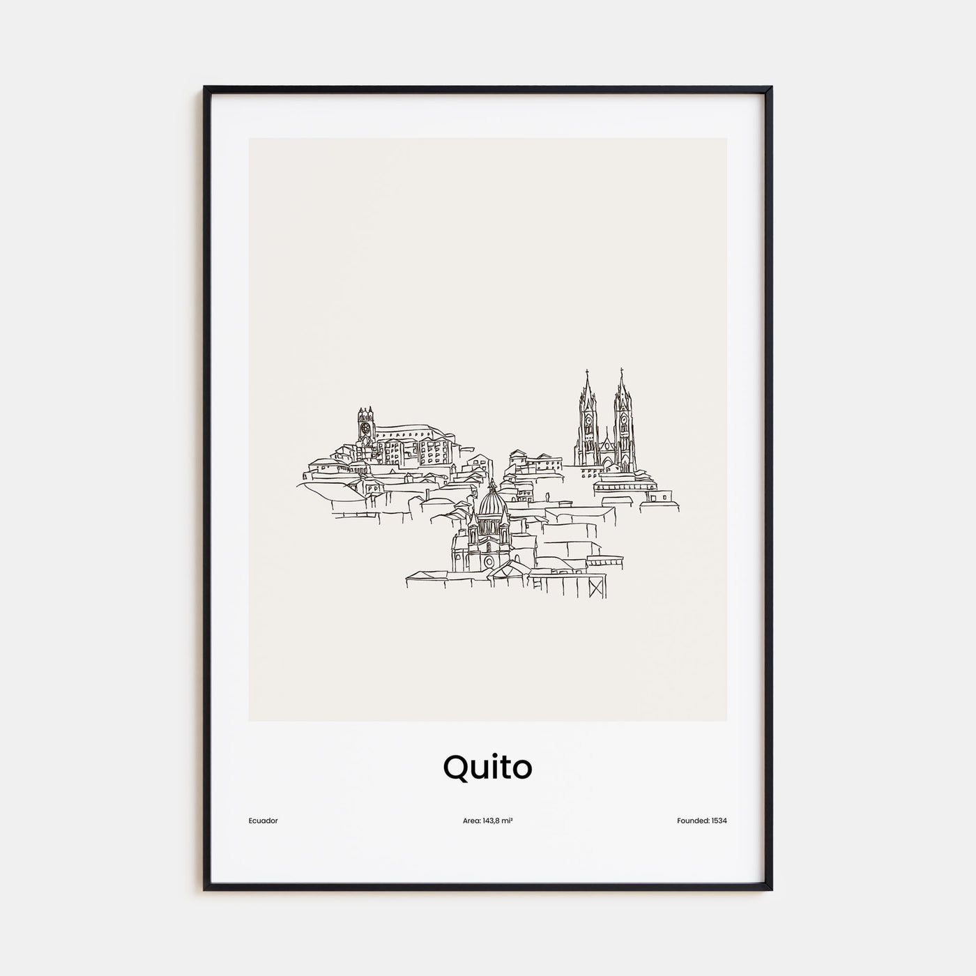 Quito Drawn Poster