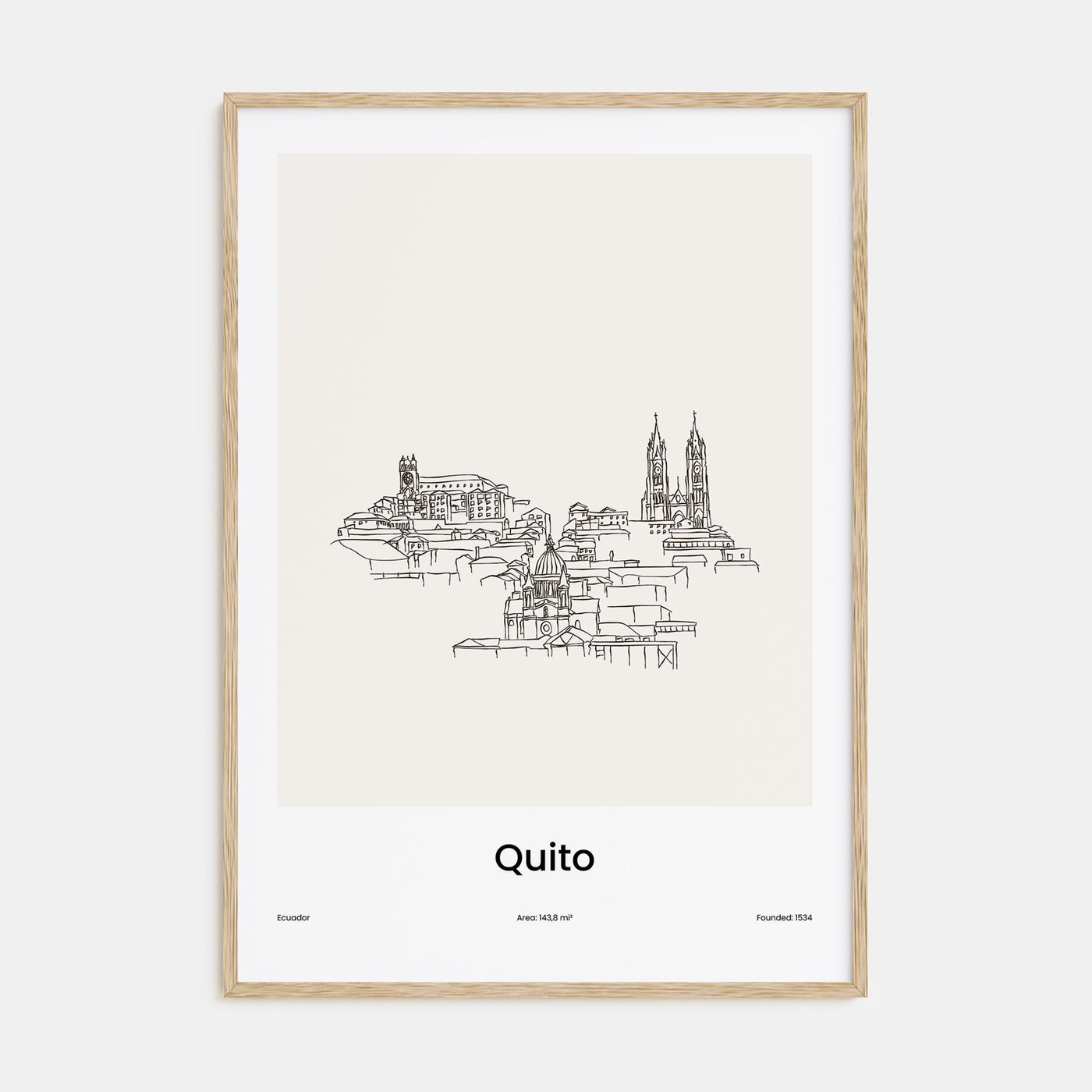 Quito Drawn Poster