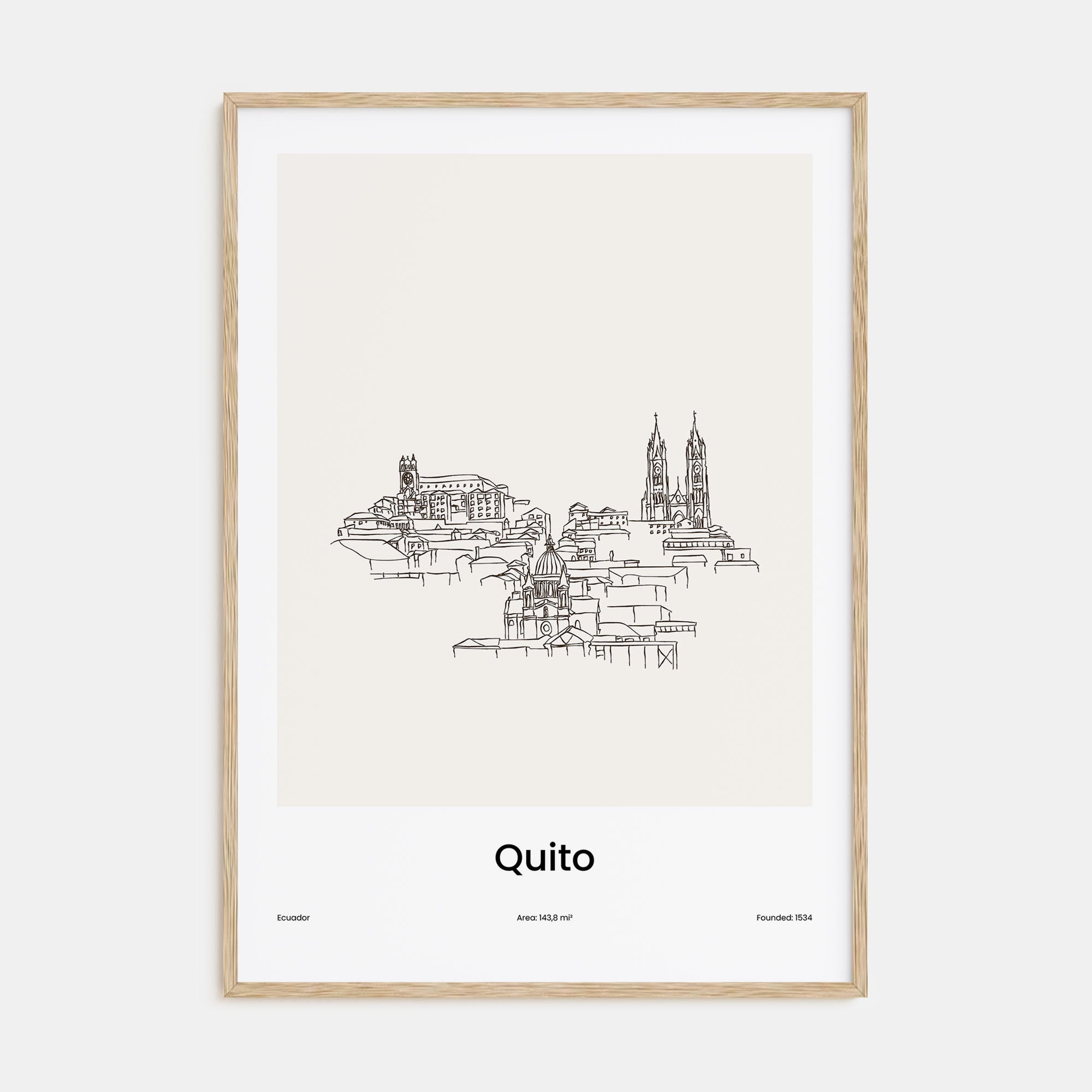 Quito Drawn Poster