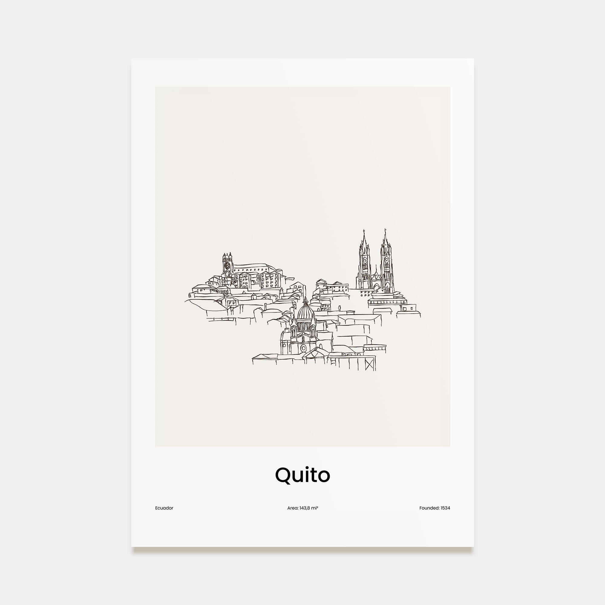 Quito Drawn Poster