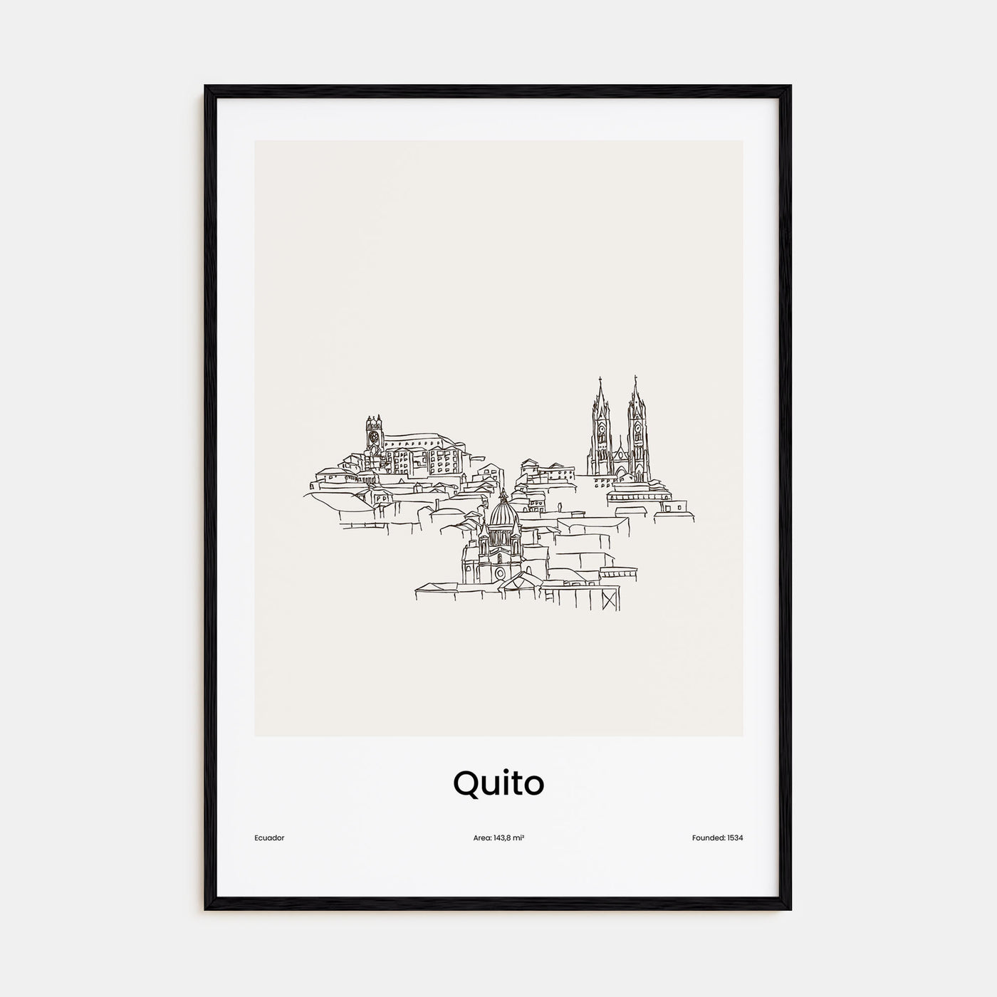 Quito Drawn Poster
